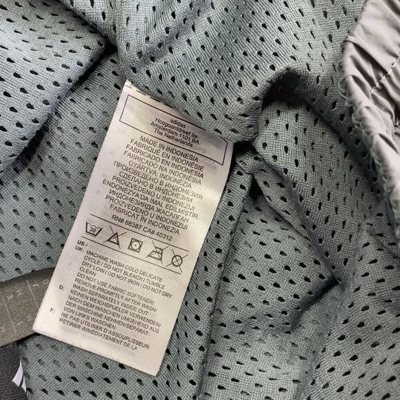 Adidas Street Shape Urban Logo Mens Nylon Woven Grey Blue Jogger Track Pants Med - Picture 10 of 12